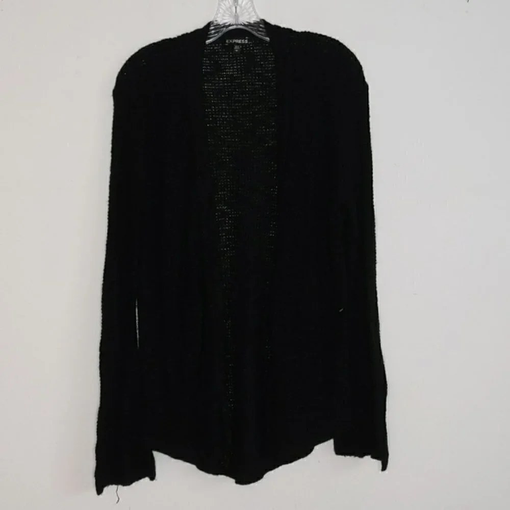 Express Waffle Knit Sweater Cardigan